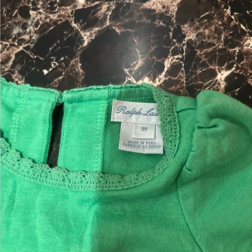 Green and Blue Striped‎ Ralph Lauren Dress and top